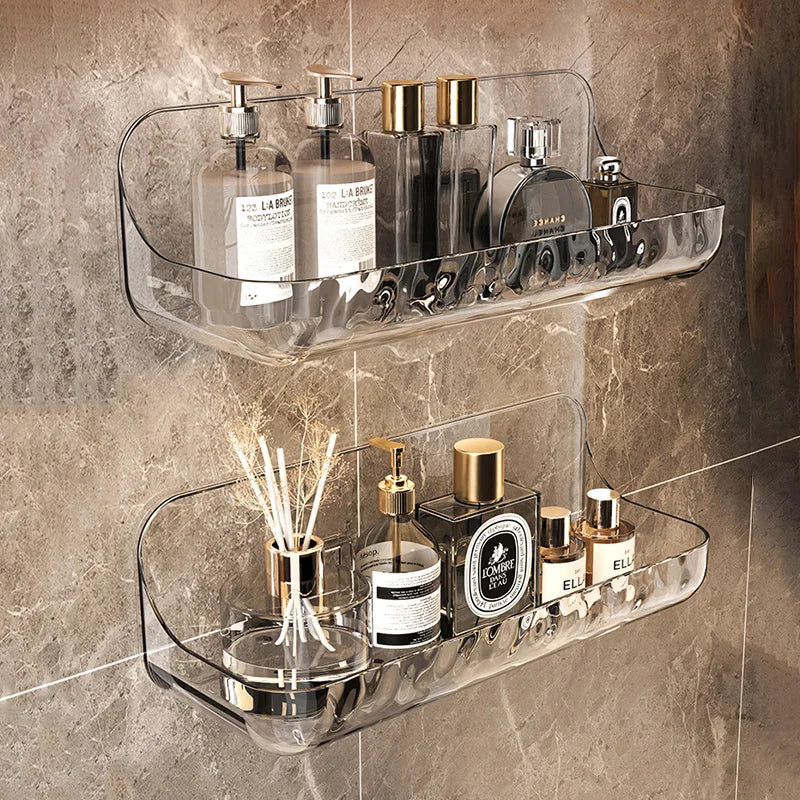 Acrylic Transparent Storage Rack Bathroom Wall